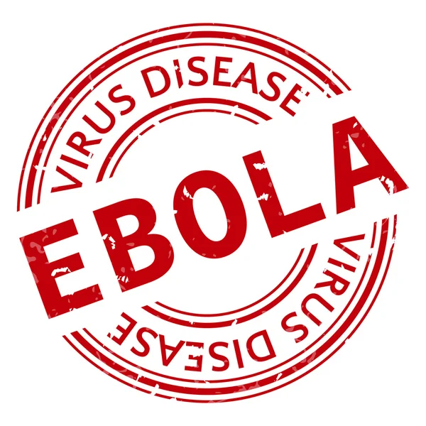 Red stamp with Ebola concept text on white background — Stock Vector