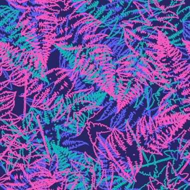 fern, Dikişsiz desen bırakır. vektör çizim