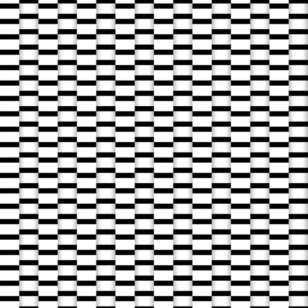 Abstract seamless illusion paper stripes monochrome pattern — Stock Vector