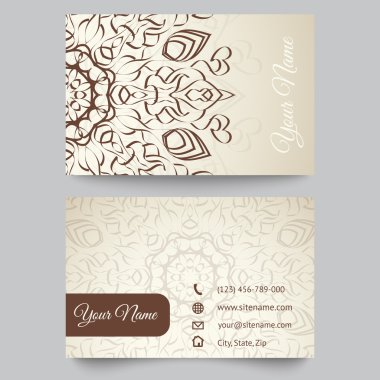 Kartvizit şablonu, soyut geometrik desen vektör tasarımı düzenlenebilir. Vektör çizim retro tasarımı için. Kırmızı, mavi, siyah renk.