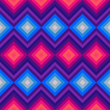 Modern kristal zig zag ve rhombus seamless modeli.