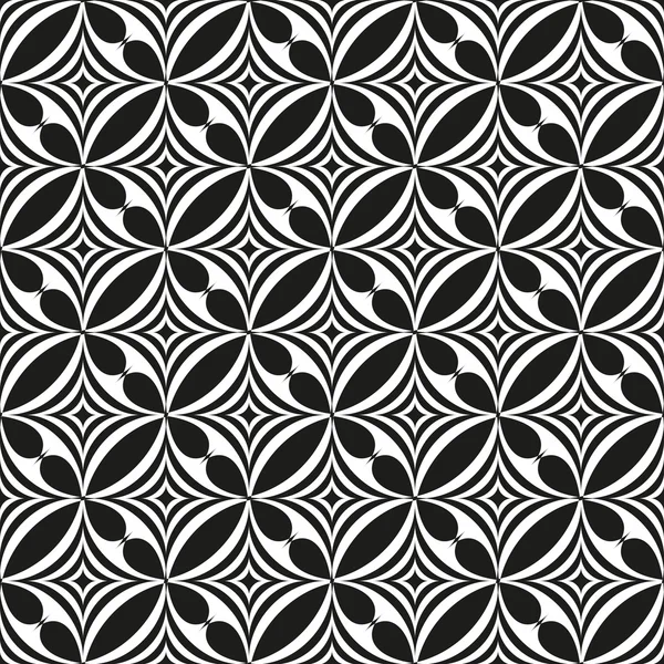 Black and white abstract seamless pattern. Vector illustration — Stock Vector