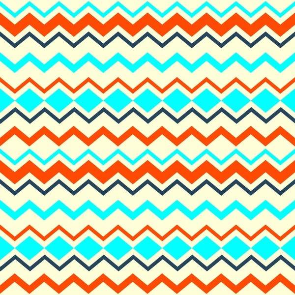 Patrón étnico tribal zig zag sin costuras. Ilustración vectorial — Vector de stock