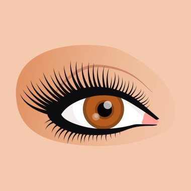 Görüntü güzel moda makyaj kadın gözleri açık