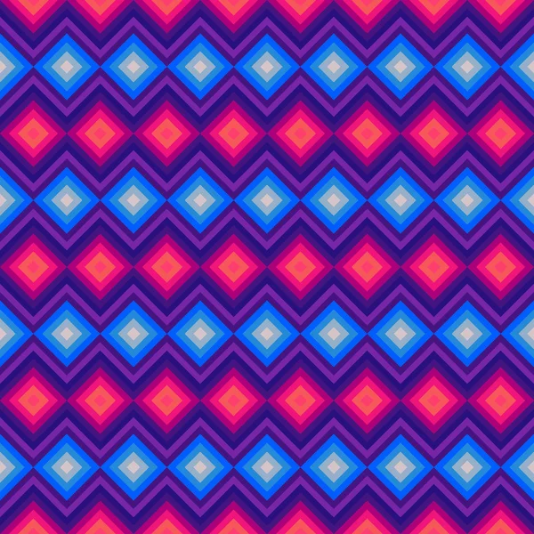 Moderne crystal zig zag en rhombus naadloze patroon. — Stockvector