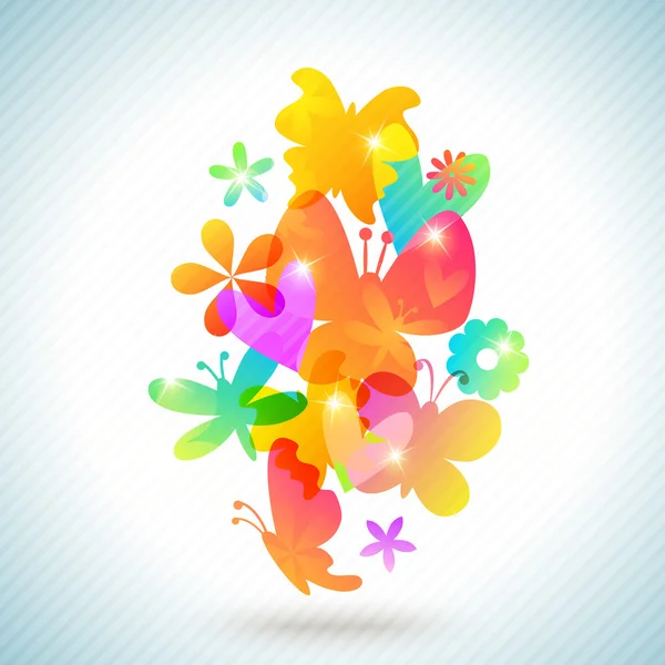 Colorido diseño de fondo de primavera. Ilustración vectorial — Vector de stock