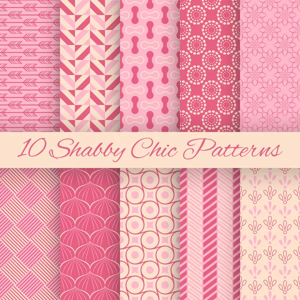 Shaby chic vector patrones sin costura — Archivo Imágenes Vectoriales
