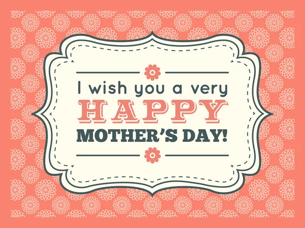 Happy Mothers day. Typografie brief lettertype — Stockvector