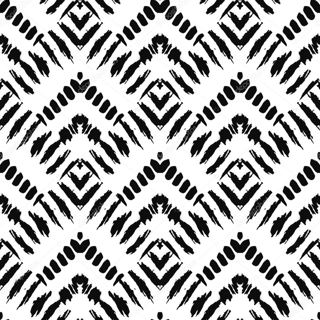 Hand drawn painted seamless pattern. Vector illustration