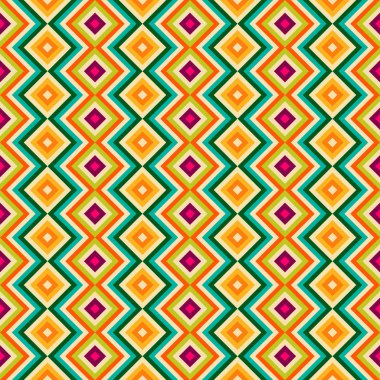 Etnik kabile zig zag ve rhombus seamless modeli