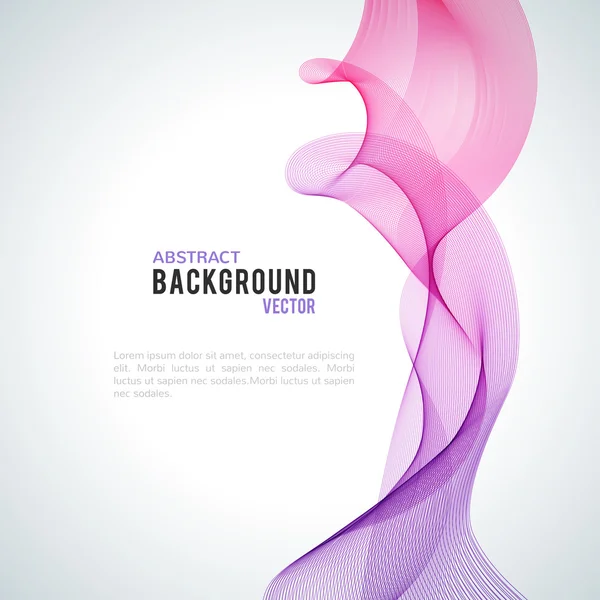 Onde violette abstraite isolée sur fond blanc — Image vectorielle