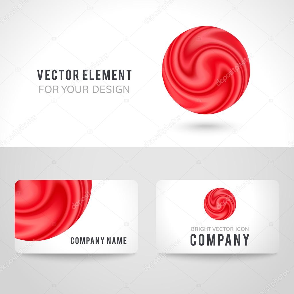 business card template set abstract red circle background vector illustration stock vector - Circle Business Card Template business card template set abstract red circle background vector illustration stock vector - Circle Business Card Template
