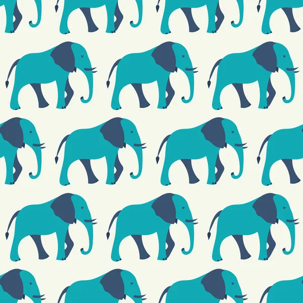 Patrón de vectores sin costura animal de elefante — Vector de stock