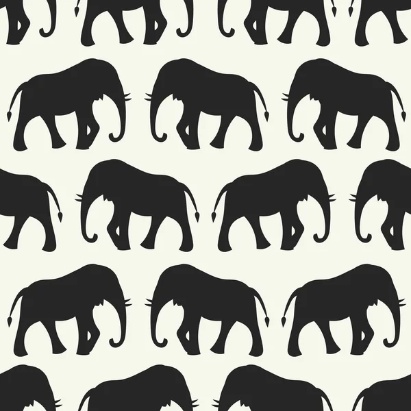 Patrón de vectores sin costura animal de elefante — Vector de stock