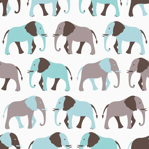 Patrón de vectores sin costura animal de elefante — Vector de stock