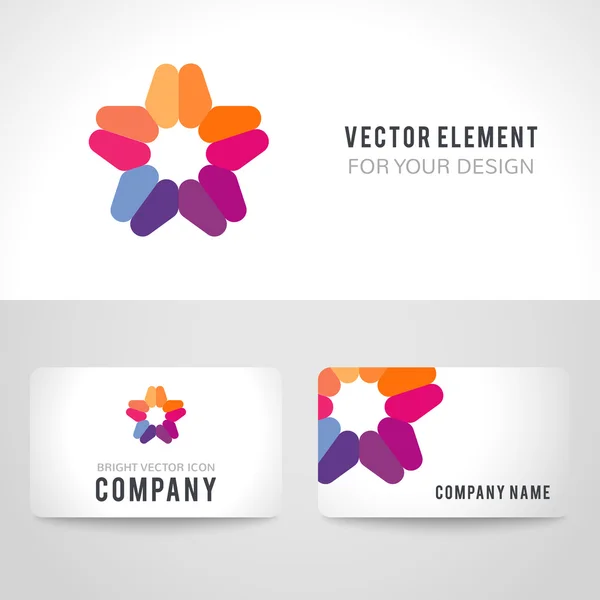 Abstract bright colorful logotype on white background. Vector — Stock Vector