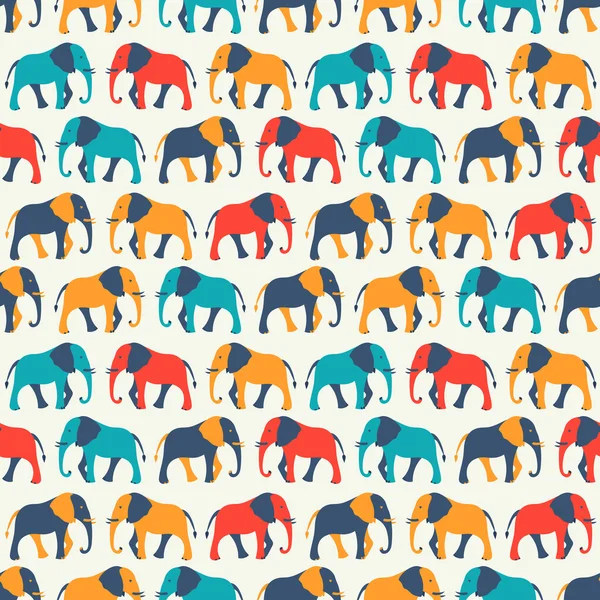 Modèle vectoriel sans couture animal d'éléphant — Image vectorielle