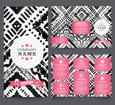 Profesyonel üç kat iş flyer şablonu, kurumsal broşür