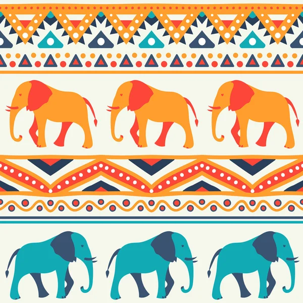 Animal seamless vector pattern of elephant — Stock Vector