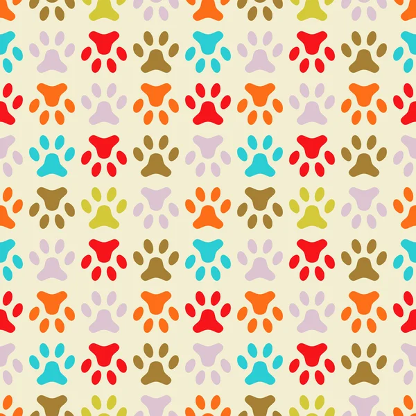 Animal seamless  pattern of paw footprint. Endless texture — Stock Photo, Image