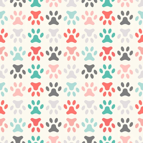 Animal seamless  pattern of paw footprint — Stock Photo, Image