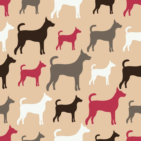 Animal seamless  pattern of dog silhouettes — Stock Photo, Image