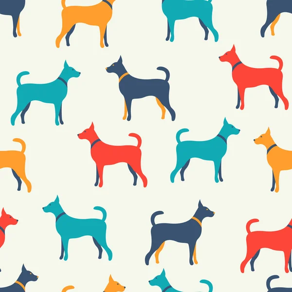 Animal seamless  pattern of dog silhouettes — Stock Photo, Image