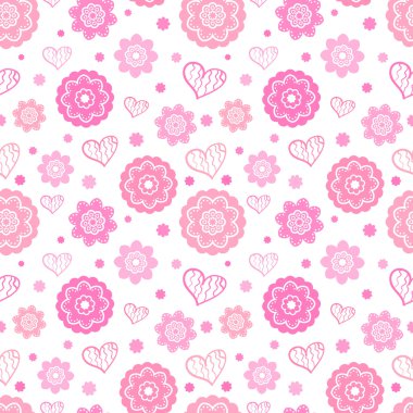 Romantik seamless modeli. illüstrasyon