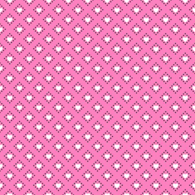 Yürekleri kesintisiz geometrik desen. illüstrasyon