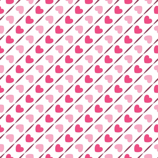 Seamless geometric pattern with hearts.  illustration — Stock Photo, Image