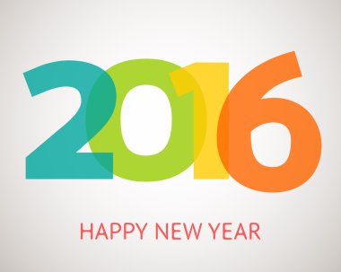 Mutlu yeni yıl 2016 afiş. Vektör çizim tatil için