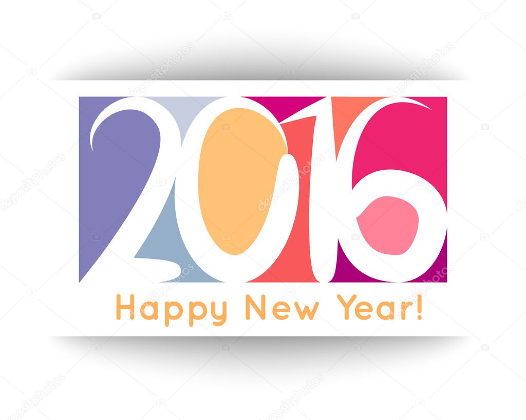 Happy New Year 2016 banner. Vector illustration for holiday