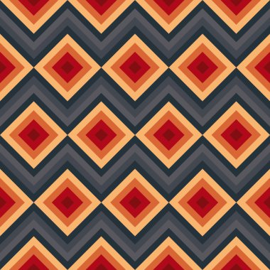 Modern zarif zig zag ve rhombus seamless modeli.