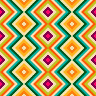 Etnik kabile zig zag ve rhombus seamless modeli.