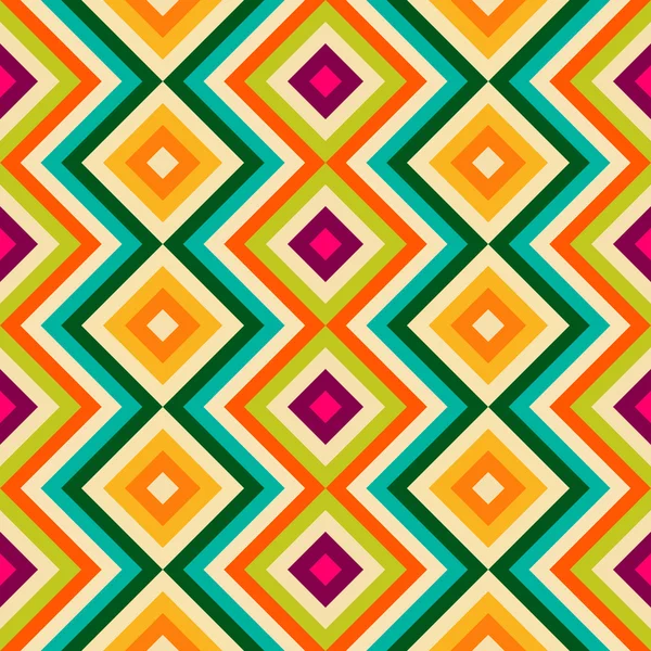 Etnische tribal zig zag en rhombus naadloze patroon. — Stockfoto