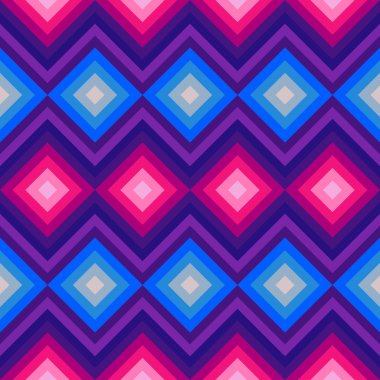 Modern kristal zig zag ve rhombus seamless modeli.