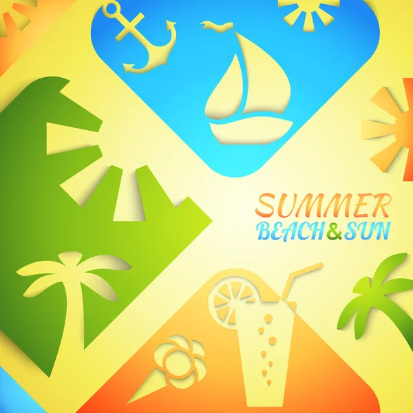 Abstract summer  illustration. Bright beach — Stock Photo, Image