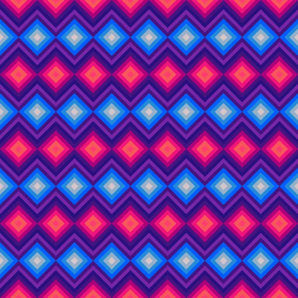 Modern crystal zig zag and rhombus seamless pattern. — Stock Photo, Image