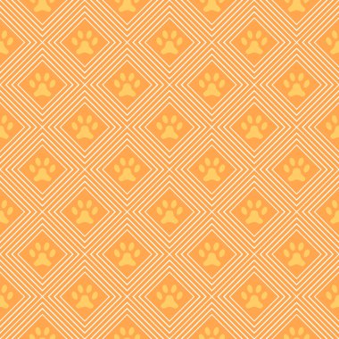 Pençe ayak izi ve çizginin hayvan seamless modeli