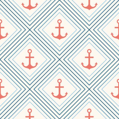 Çapa şekli ve çizginin seamless modeli