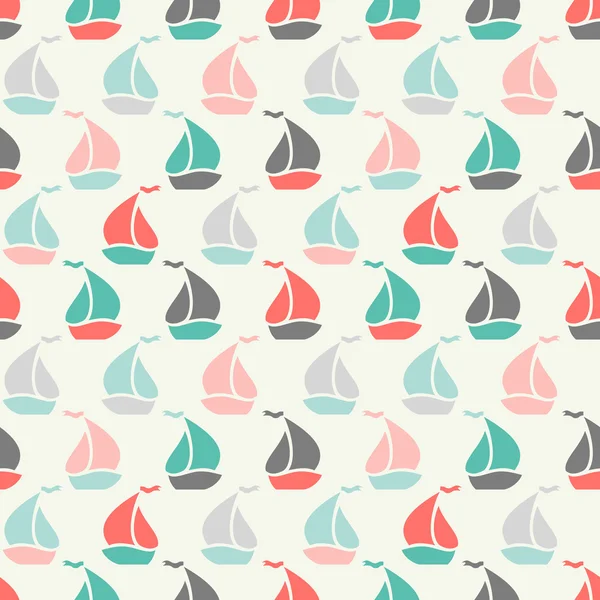 Segelbåt form sömlösa mönster. illustration för Marina design — Stockfoto