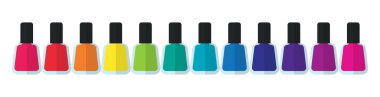 Colorful bottle containers for luxury elegant stylish manicure and pedicure