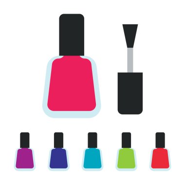 Colorful bottle containers for luxury elegant stylish manicure and pedicure