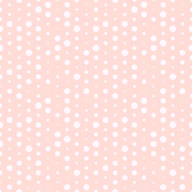 Dikişsiz desen sevimli pembe ve beyaz noktalı.