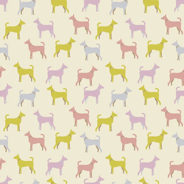 Animal seamless pattern of dog silhouettes — Stock Photo, Image