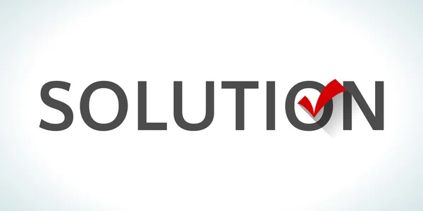 Solution conceptuelle isolée sur fond blanc — Image vectorielle