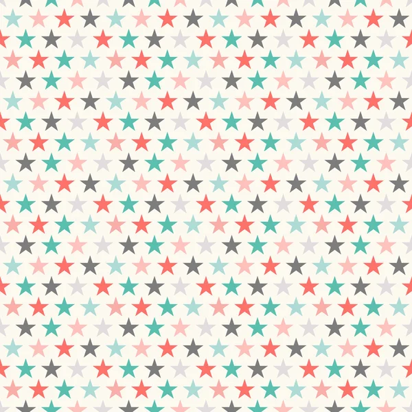 Retro barevná hvězda bezešvé vzor. ilustrace — Stock fotografie