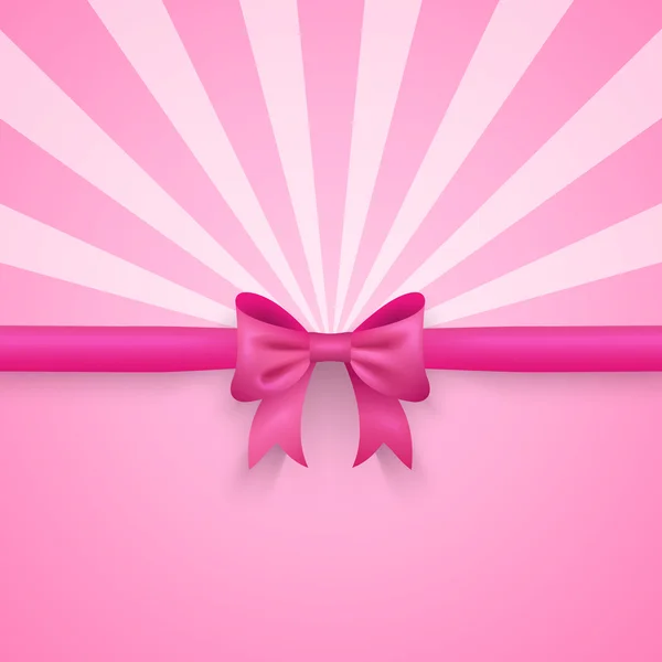 Latar belakang romantis merah muda dengan busur dan pola yang lucu — Stok Foto
