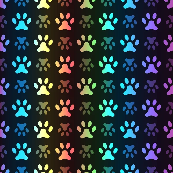 Animal seamless spectrum pattern of paw footprint — Stock Photo, Image