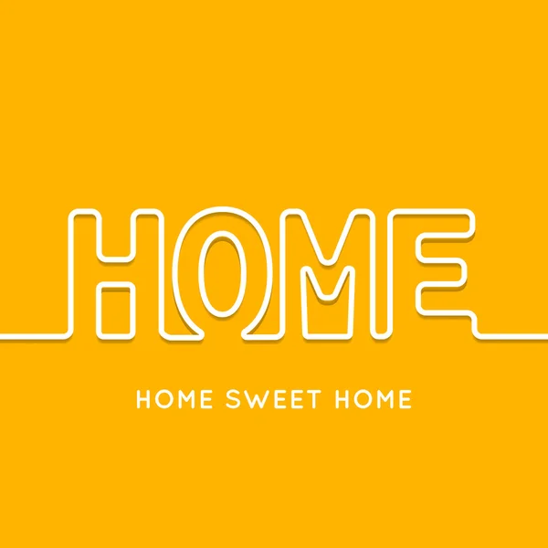 Home icon with shadow in orange background. illustration — Stock Photo, Image
